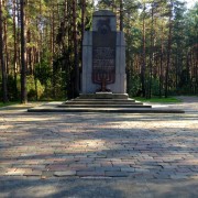 One of the only memorials at Paneriai forest