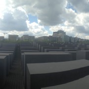 Panorama of Berlins's Memorial to the Dead Jews of Europe