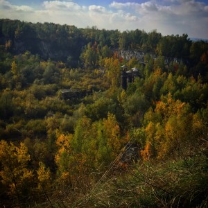 An abandoned quarry in Krakow that was used as a labor camp during Nazi occupation