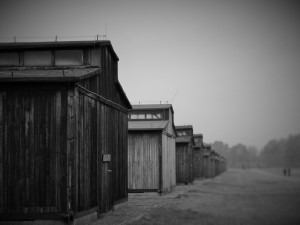 Wooden Barracks where hundred of prisoners were cramped in unsanitary conditions