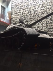 T-55 battle tank in the House of Terror museum