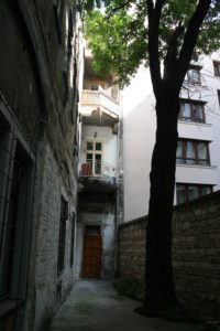 The forgotten ruins of the wall of a Jewish ghetto in Budapest; the Jewish people once thrived in Budapest during a time of prosperity
