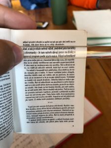  A miniature book with a magnifying glass bar in the Libri Prohibiti (Prague, Czech Republic) 