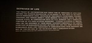 Holocaust Memorial Center describing Hungarian citizen participation before occupation