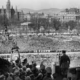 This is a photo of Hitler giving a speech in Vienna at the Imperial Palace. His trip was contested by Austrian citizens but when he arrived and gave his speech he was greeted with his warmest welcome in any other country Germany had annexed