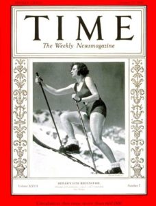 Leni Riefenstahl on the cover of Time Magazine, 1936