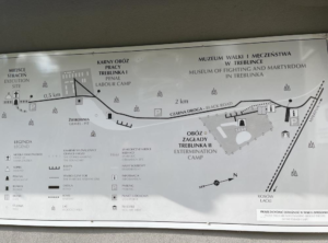 Photo of the layout of Treblinka at the Treblinka memorial