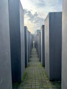 Inside the Monument to the Murdered Jews of Europe. Photo credits: Ella Farrell