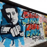 An example of an artistic political warning from the East Side Gallery