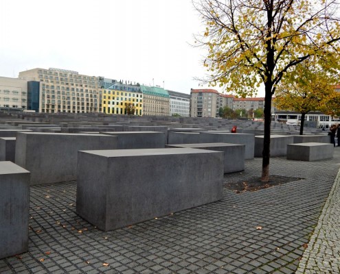 A view of the Memorial to the Murdered Jews of Europe