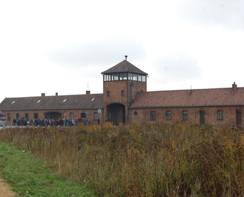 The entrance to Birkenau.
