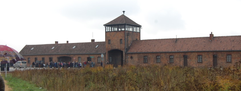 The entrance to Birkenau.