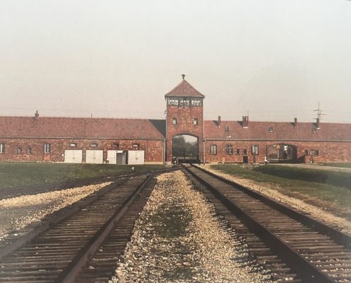 Auschwitz II-Birkenau – Photo taken of a postcard purchased at gift shop