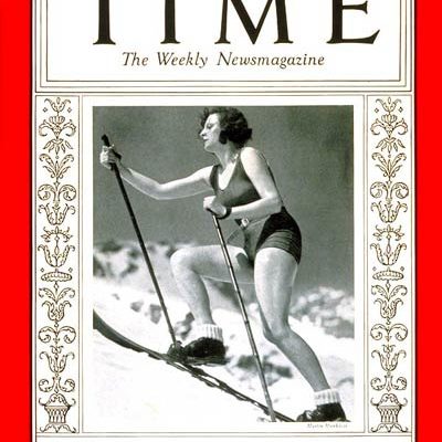 Leni Riefenstahl on the cover of Time Magazine, 1936