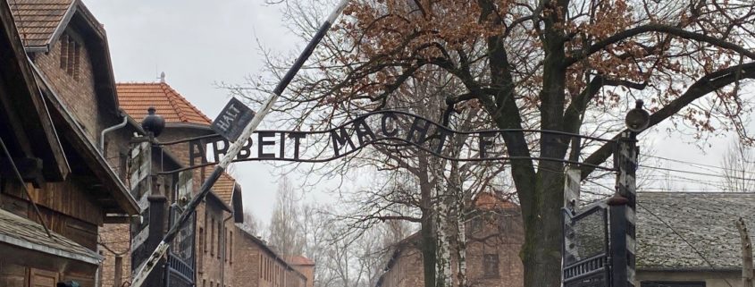 Gate at the entrance of Auschwitz I