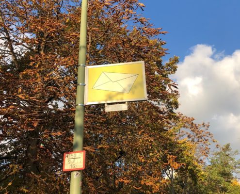 The text from the street sign in Berlin