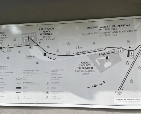 Photo of the layout of Treblinka at the Treblinka memorial