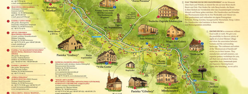 Map of the Eco-Tourist District of Dobków, from: https://media.villagreta.pl/m/2015/09/ekomuzeum.jpg