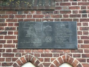 The UNESCO Plaque At Malbork Castle. Photo by Kennedy Snyder.