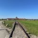 The front of Auschwitz-Birkenau, with the train track. Photo by Kennedy Snyder.