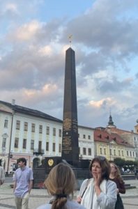 The Black Obelisk in Banská Bystrica commemorates the loss of Red Army soldiers during World War II. Photo by Anna Meehan.