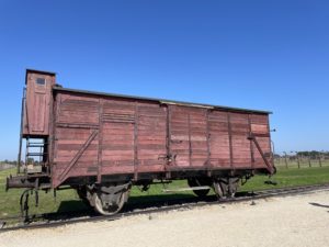 Original Auschwitz Train Car. Photo By Sierra Kaplan.